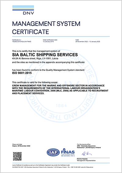 DNV Certificate